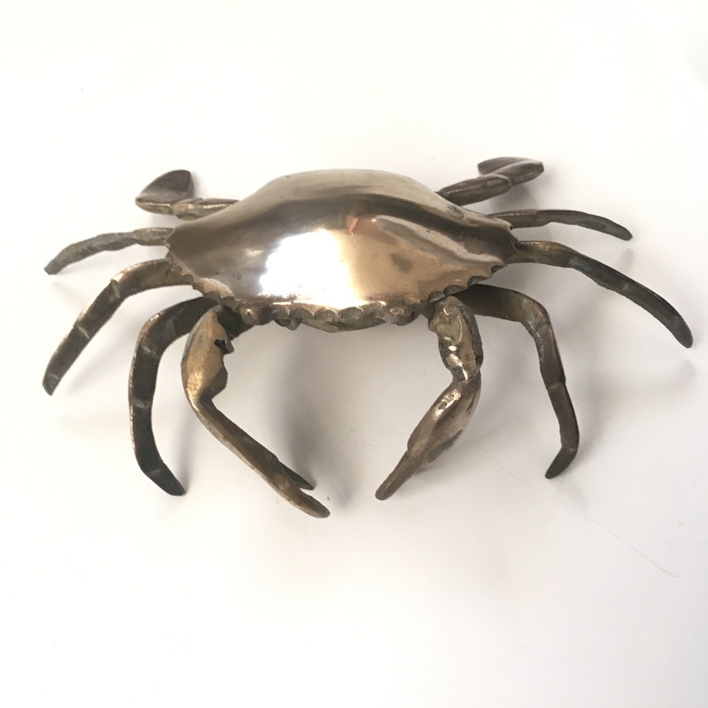 Vintage Brass Crab